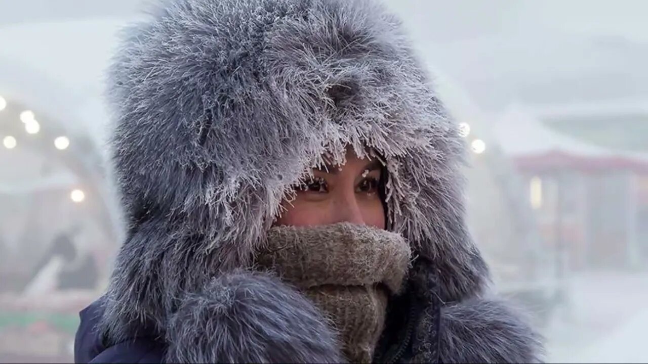 Yakutia, Russia: Abnormal frosts with temperatures -65 °C and ice fog, 7 degrees below normal