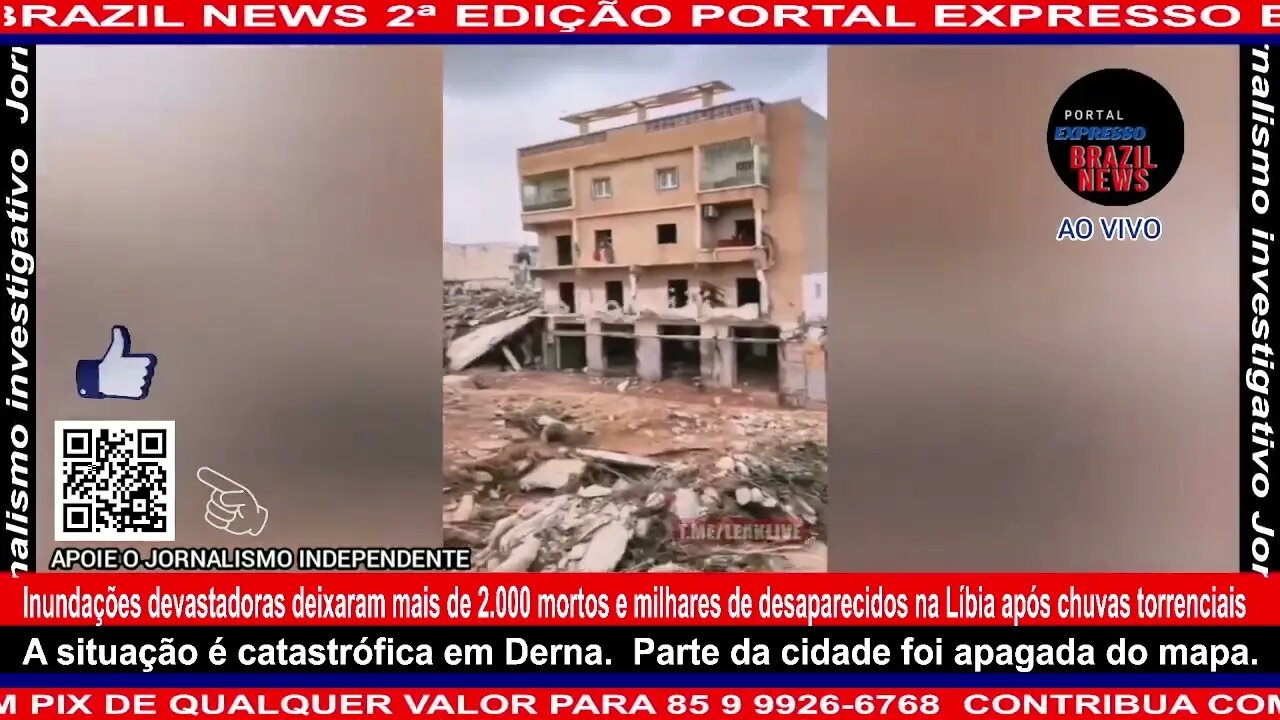 Inundações devastadoras deixaram mais de 2.000 mortos e na Líbia após chuvas torrenciais.