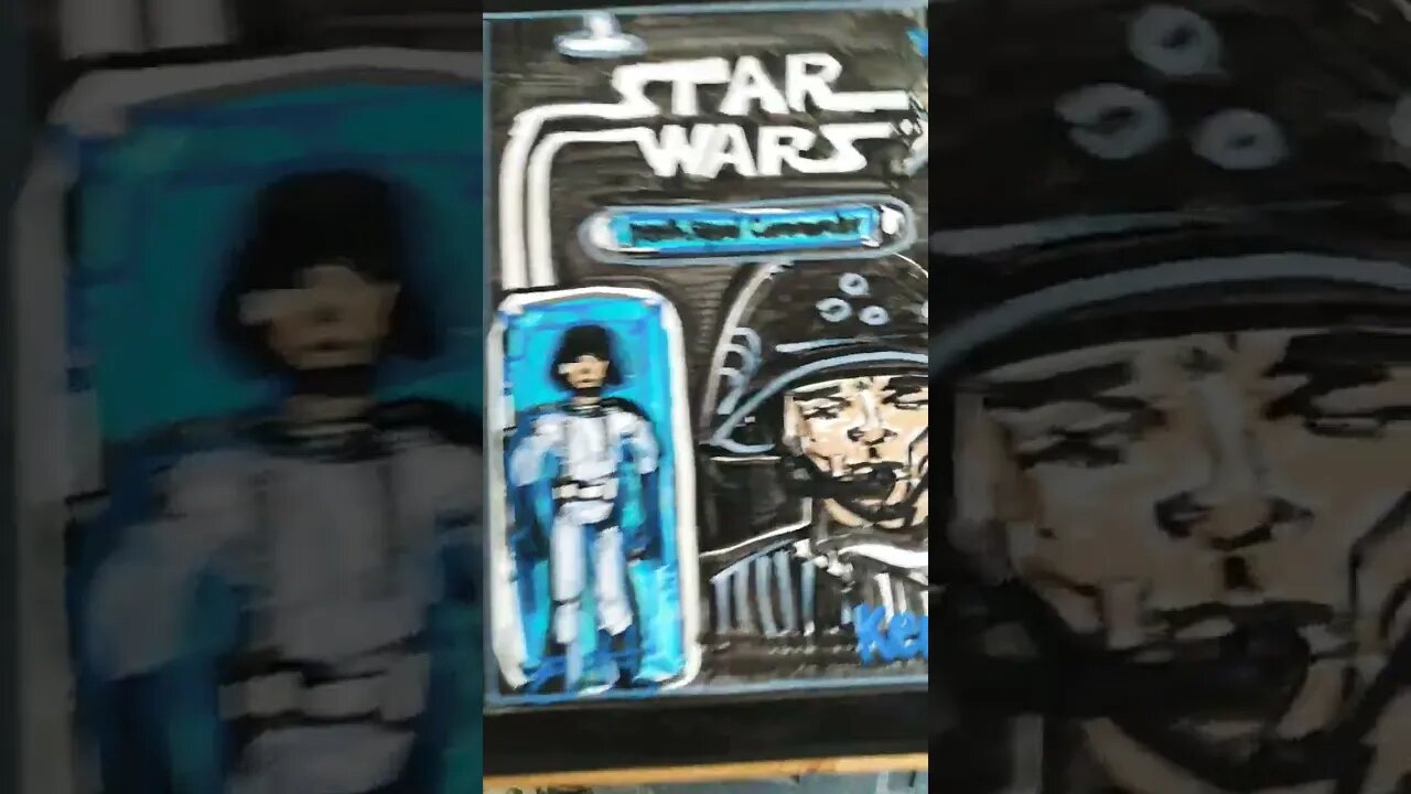 Vintage Star Wars Figure Painting: Death Squad Commander by #mister8 #art