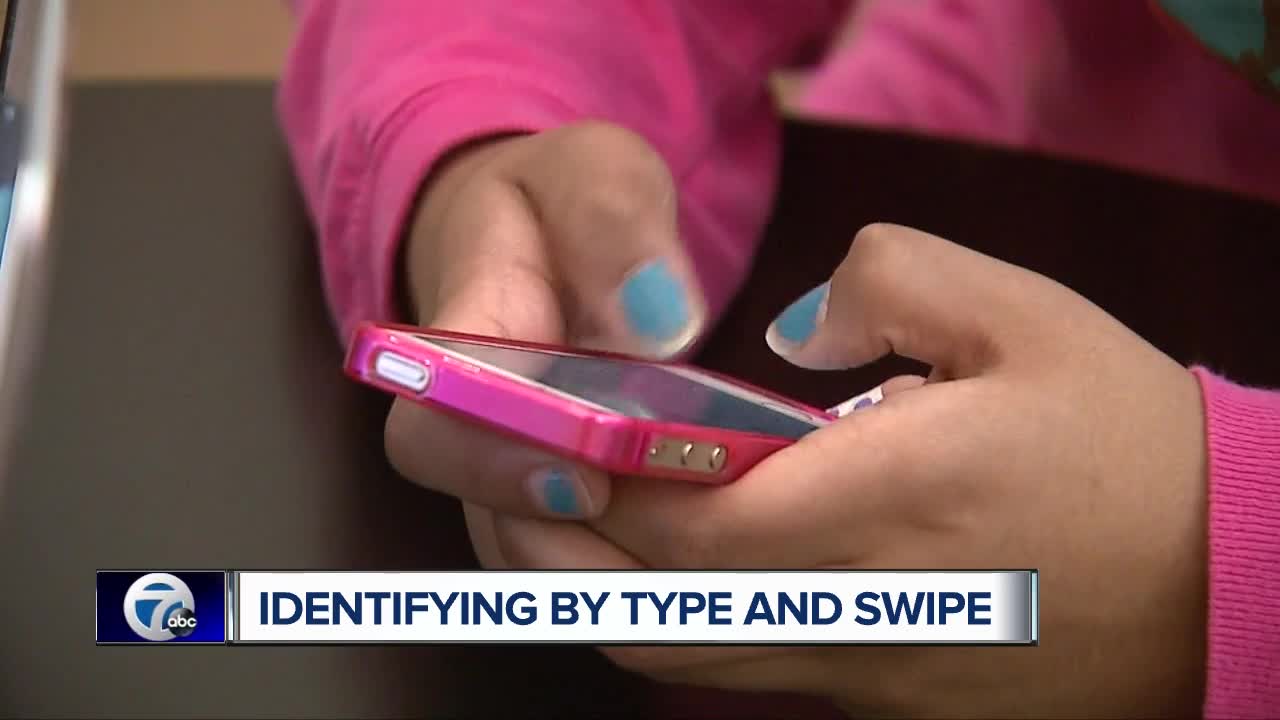 Identify by type and swipe