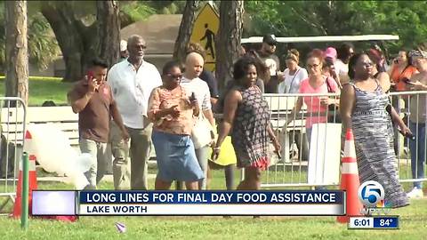 Long lines for final day of food assistance in Lake Worth