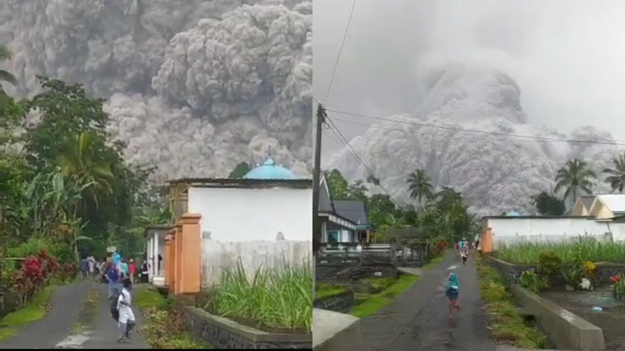 The eruption of Mount Merapi