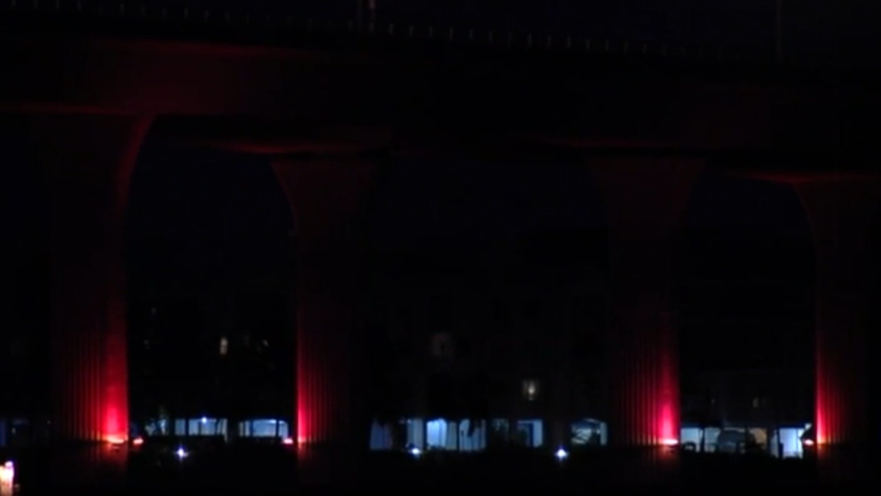 Roosevelt Bridge in Stuart is pink to honor breast cancer survivors
