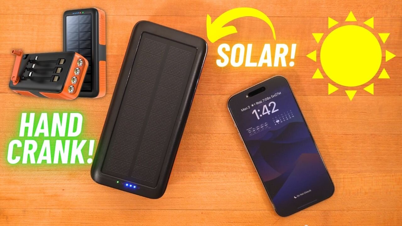 BEST All-in-One Solar Backup Battery? // SOLAR + HAND CRANK! HUGE 63,200mAh Capacity!