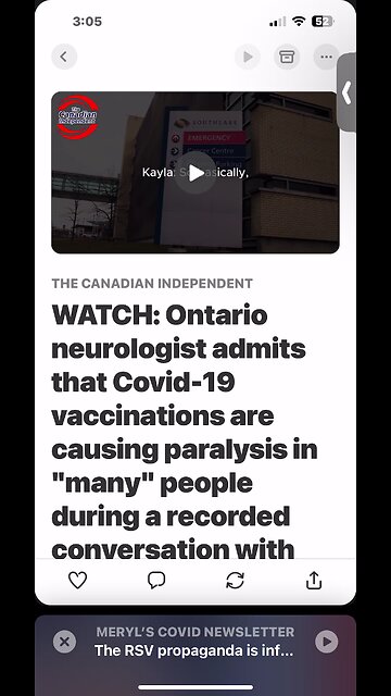 Ontario neurologist admits that Covid-19 vaccinations are causing paralysis in "many" people during a recorded conversation