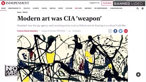 The intentional degradation of culture and modern art by the CIA / Military Industrial Complex.