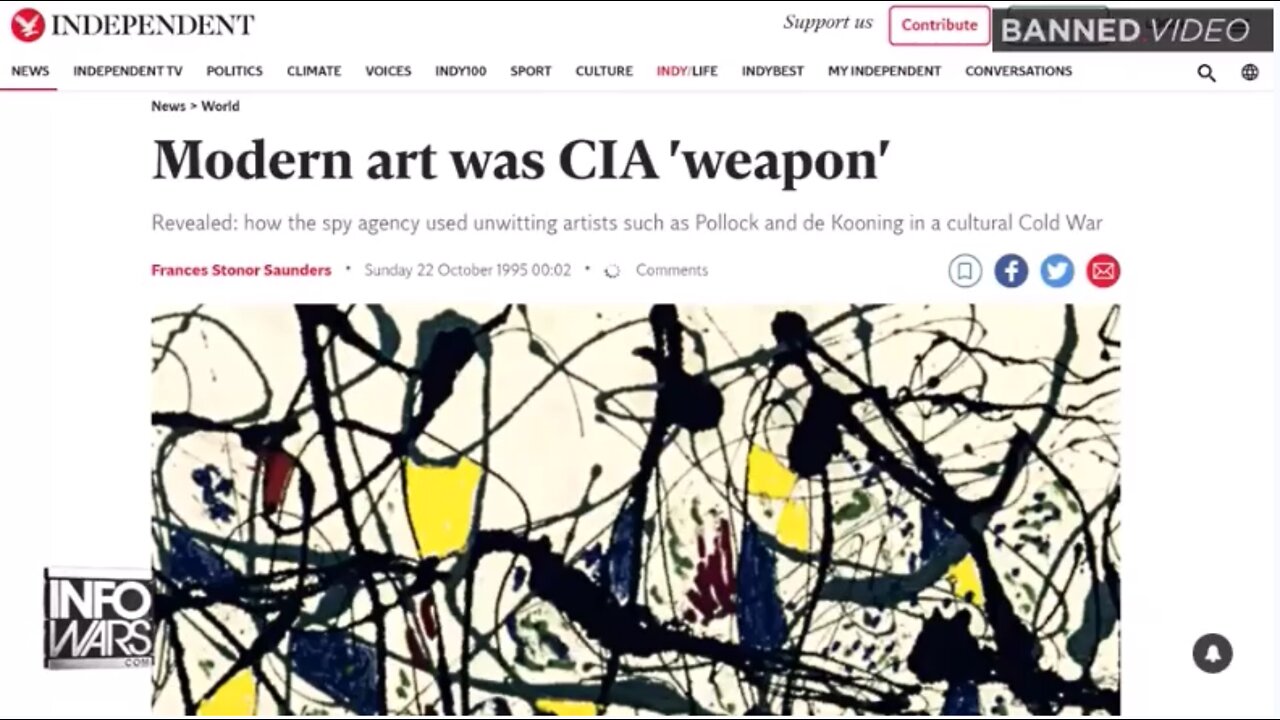 The intentional degradation of culture and modern art by the CIA / Military Industrial Complex.