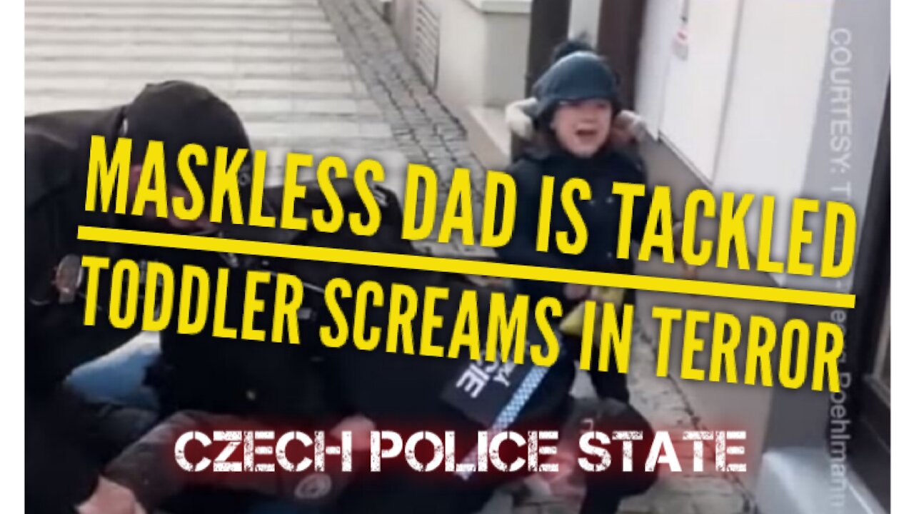 Maskless Dad Is Tackled - Toddler Screams In Terror