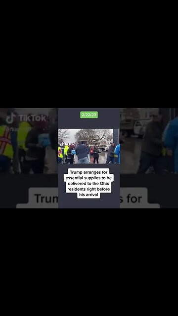 Trump Delivers Water & Essentials to Ohio | #shorts #Trump #Ohio #eastpalestine #trainderailment