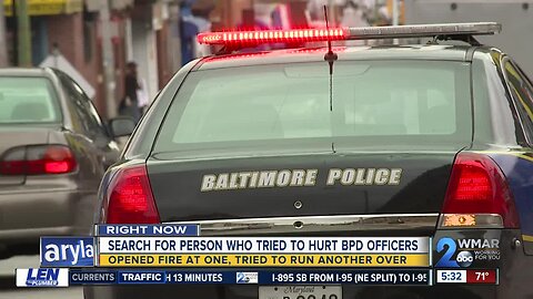 BPD searching for person who shot at officer, tried to run over a different officer