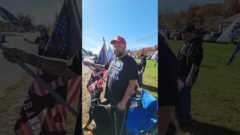 TRUMP FLAG WAVING RALLY IN WINDHAM CT: We need Trump in Connecticut!!
