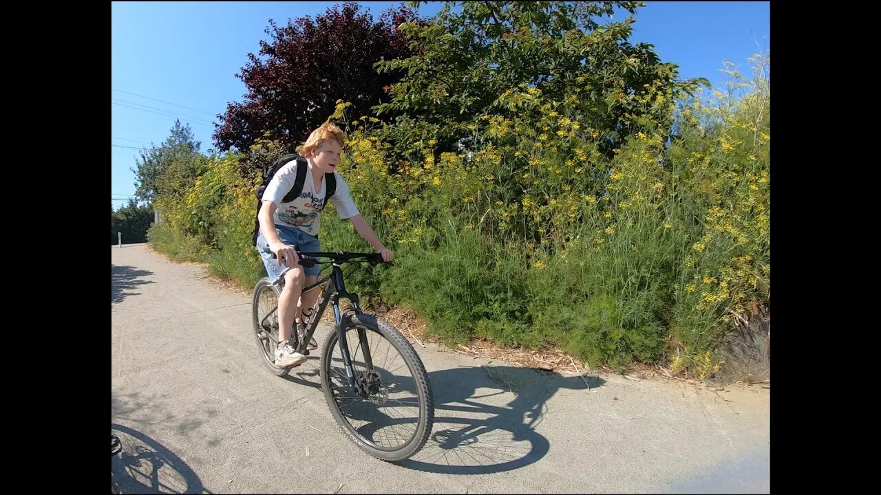 silly skylar beach biking