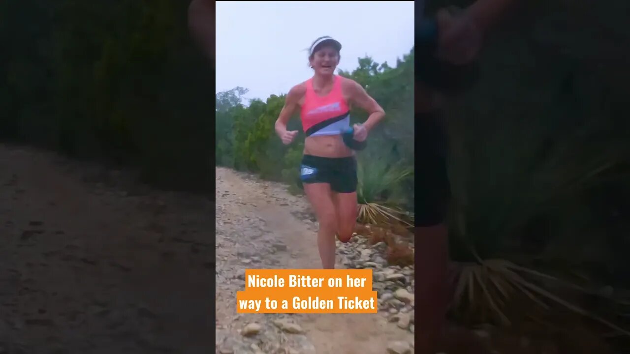 Nicole Bitter Running to Second Place at Bandera 100k for an Entry to Western States 100 #shorts