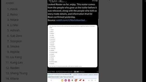mortal kombat 1 new roster leaks