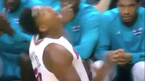 Hassan Whiteside Hilariously Impersonates Kemba Walker Flopping