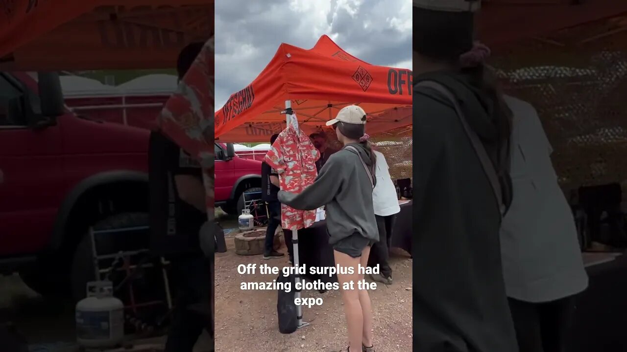 @1badambo was in the @OFFTHEGRIDSURPLUS booth @OverlandExpo and had amazing clothes