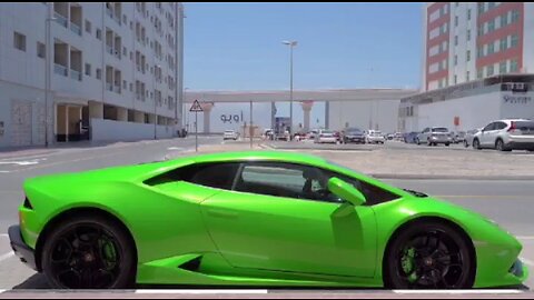 Green Lamborghini