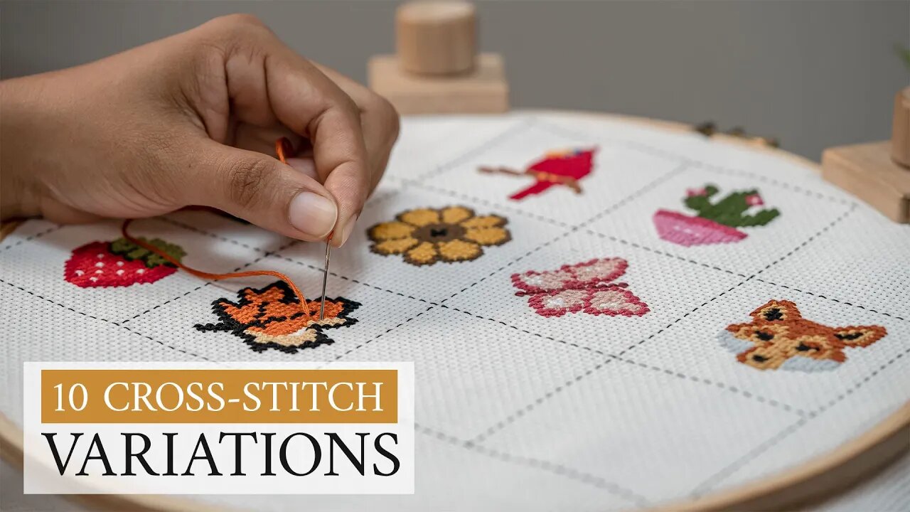 10 Cross-stitch Variations + Download Simple Designs