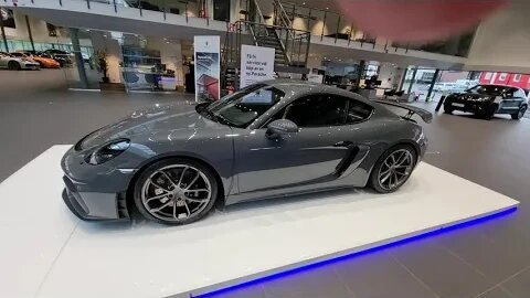 [4k 60p] Wideangle Sonderwunsch Porsche Exclusive Manufaktur Porsche 718 Cayman GT4 Grigio Telesto