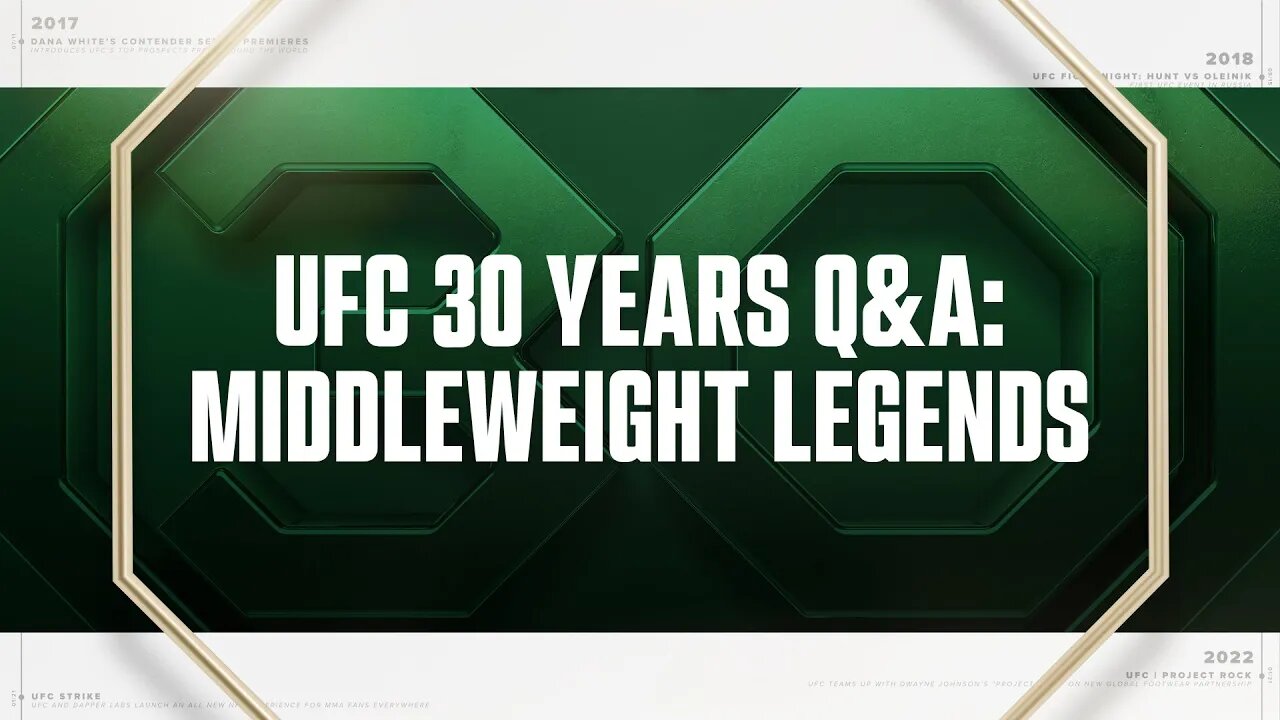 Middleweight Legends Q&A w/ Georges St-Pierre, Chris Weidman & More! | UFC 30th Anniversary