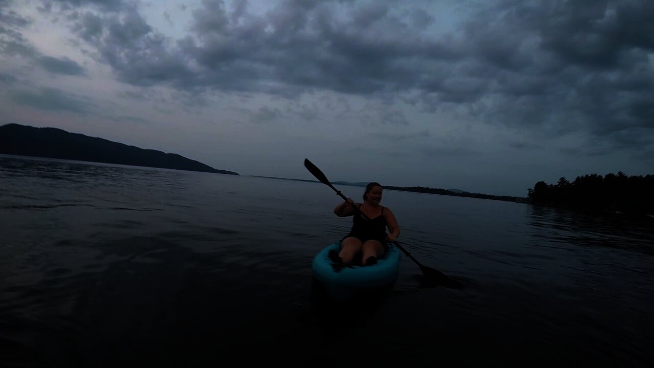 Kayaking at Lake Champlain and Go Pro Float Test