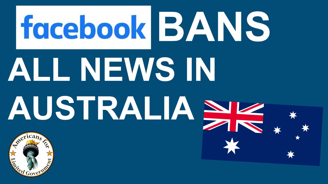 Big Tech Strong Arms Aussies Faceook bans ALL news stories