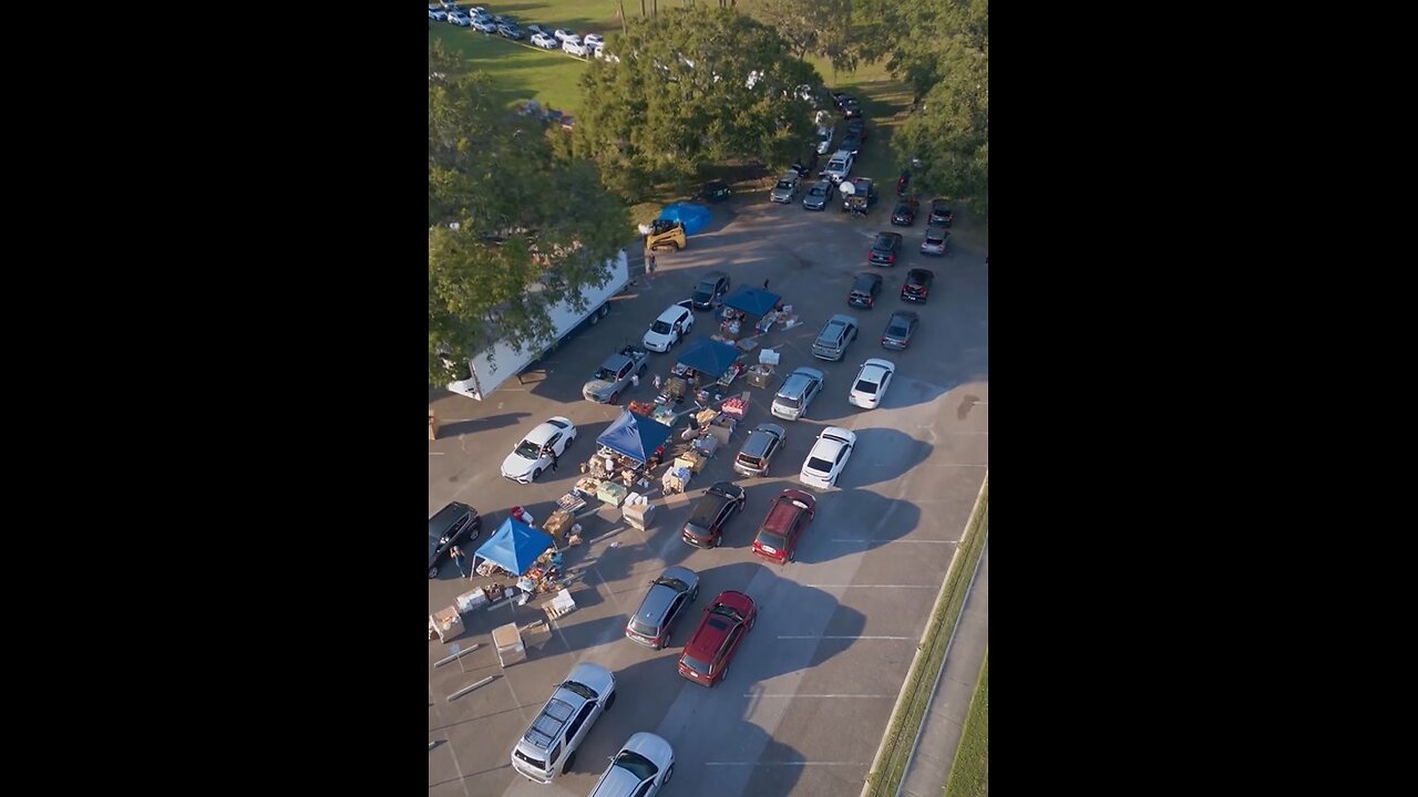 Overhead of Believers Fellowship providing Hurricane relief supplies from CDF & the Remnant Alliance