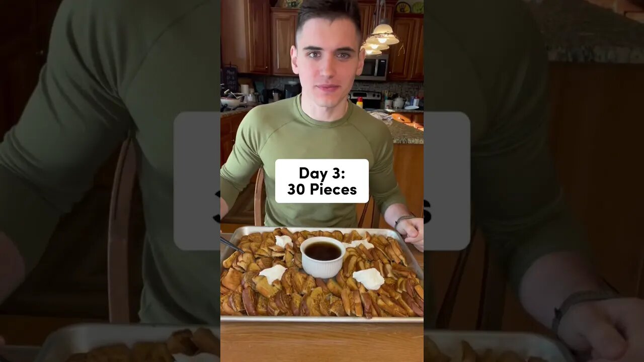 Day 3 of adding 10 pieces of French Toast until failure
