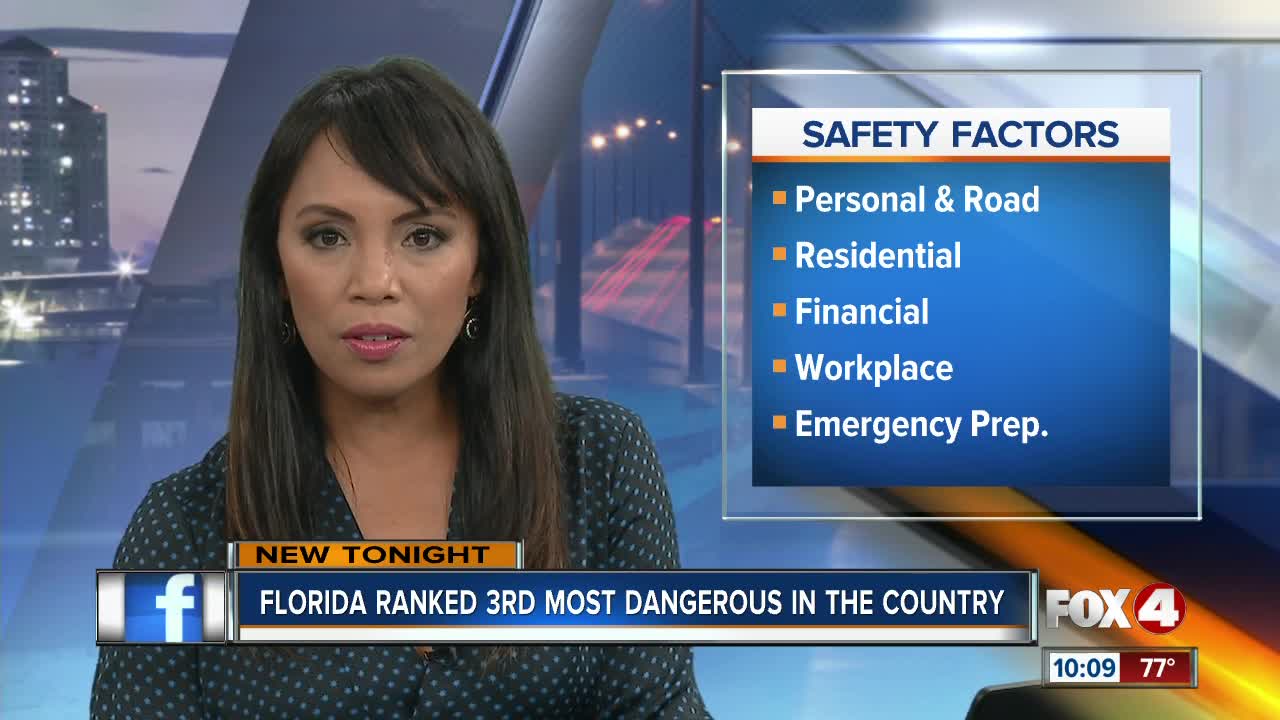 Florida ranked as third most dangerous state in America