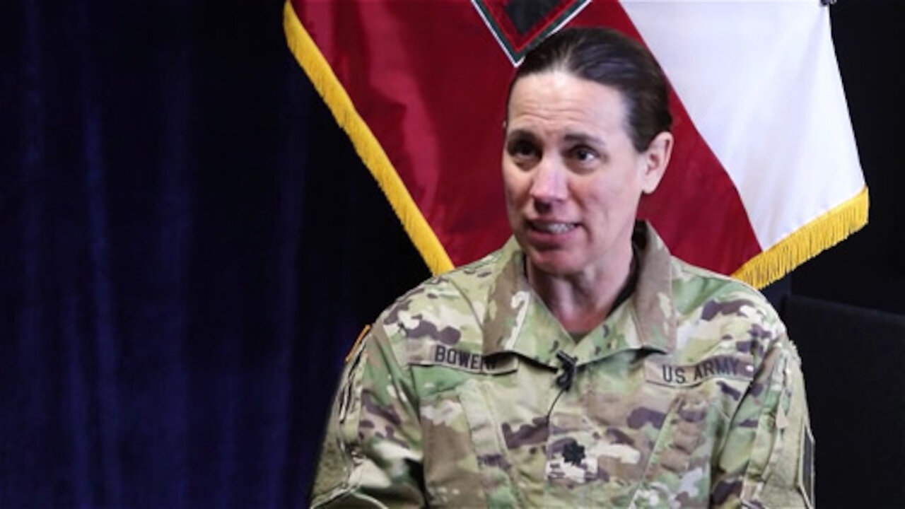 LTC Bowery, of First Army, Gives an Interview for Womens' History Month