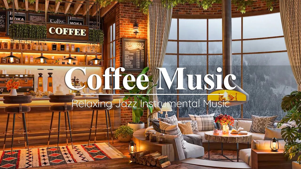 Jazz Instrumental Music in Cozy Coffee Shop Ambience ☕Relaxing Background Music for Study, Work
