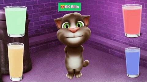 Billu talking Tom colourful juice funny video | Sk billu | tom and billu 🤣