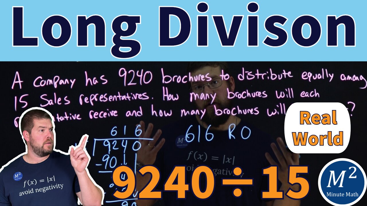 Real World Division Problem: How to Distribute 9240 Brochures!