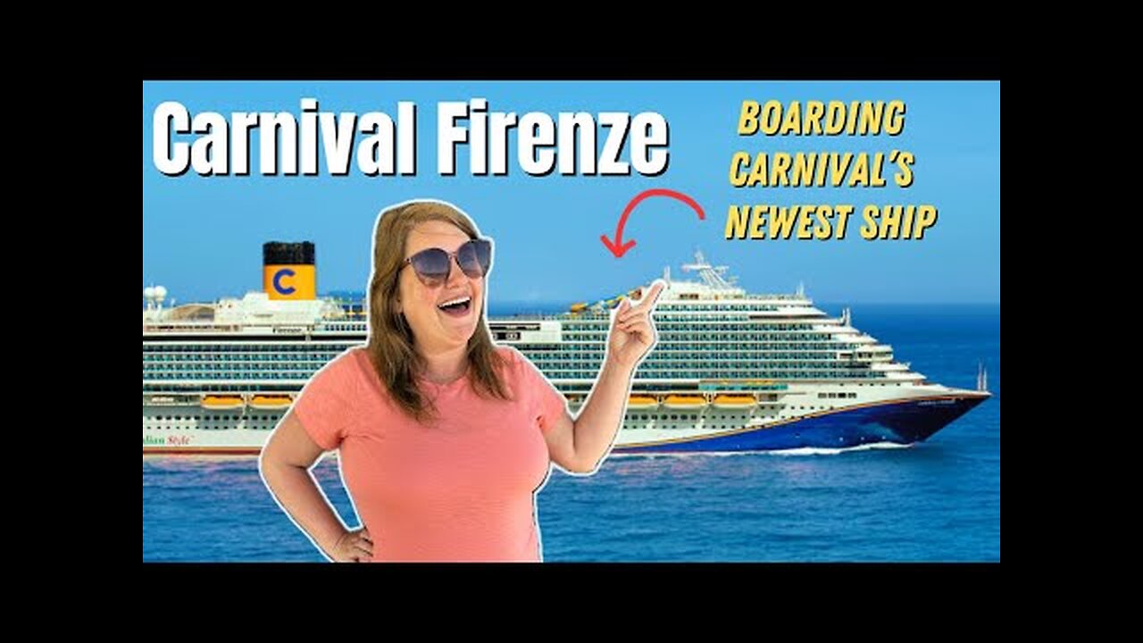 Boarding CARNIVAL FIRENZE!! Brand NEW Cruise Ship!!