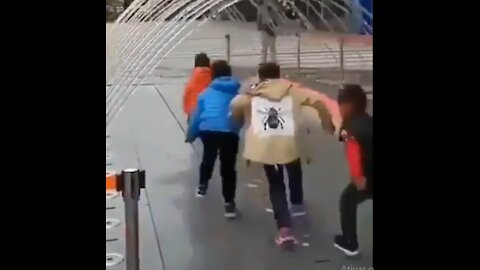 Kids Trying to cross the water - Funny Kids