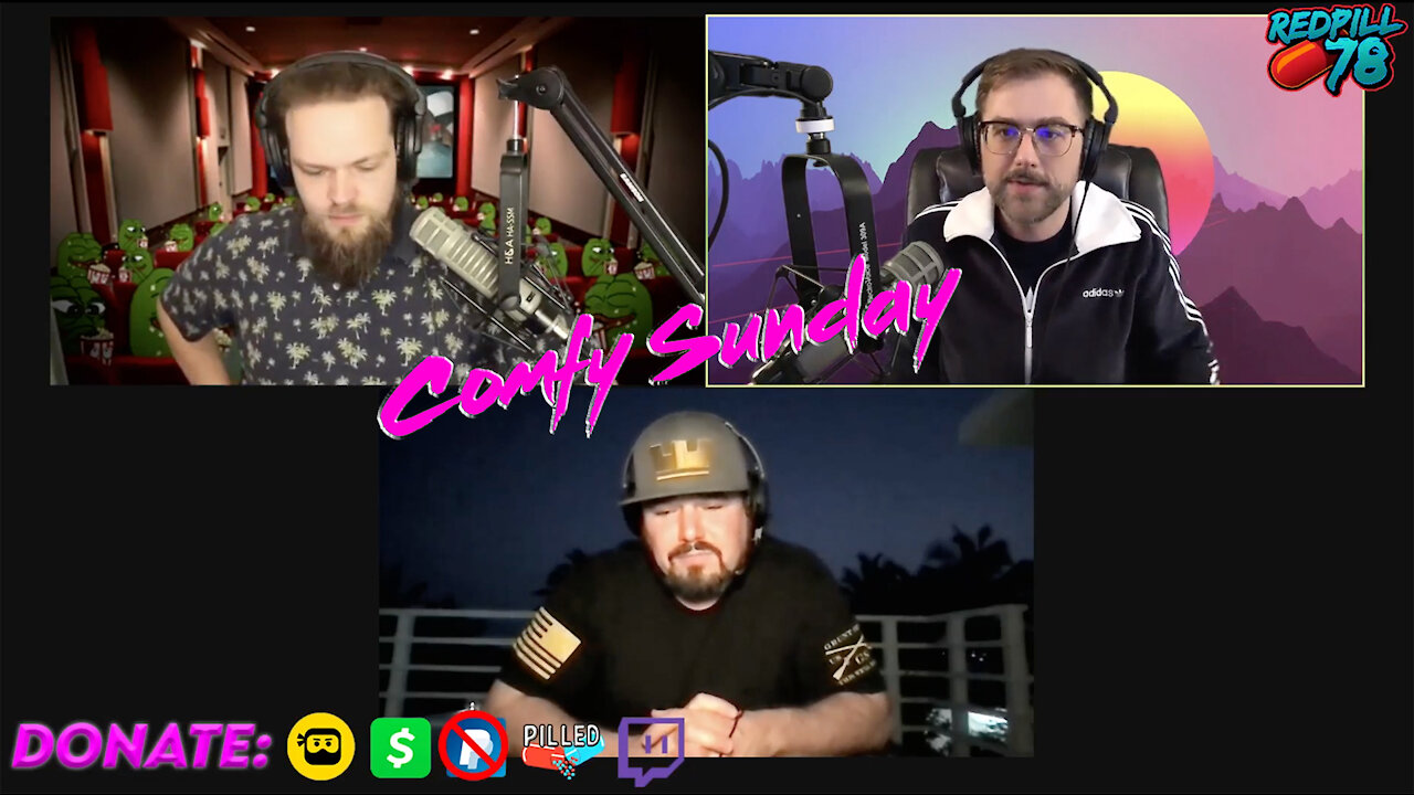 Big Dan Rodimer (Couldn't make it) on Comfy Sunday so Craig, RP78 & Cryptobeadles Hung Out