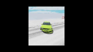 |MiniBeamNG/ Cars Snow Jump #12 BeamNG.Drive #Shorts