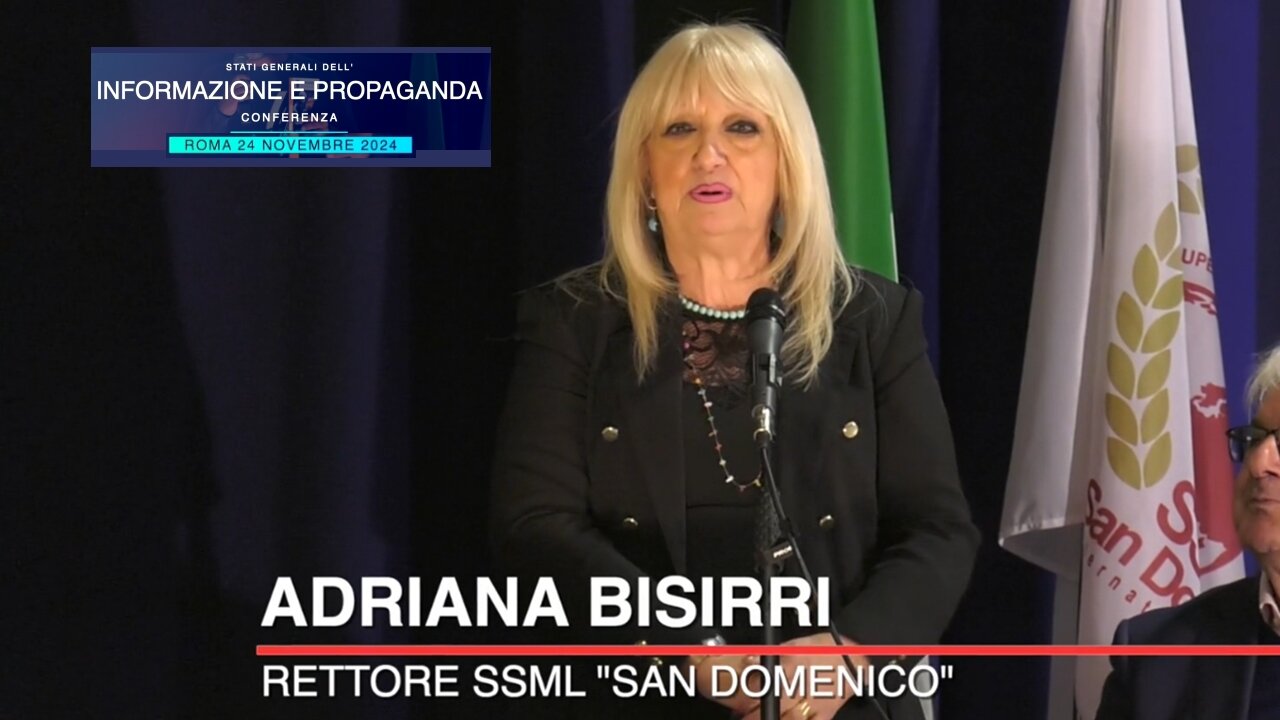 Conferenza Informazione e Propaganda: saluti di benvenuto della prof.ssa Adriana Bisirri