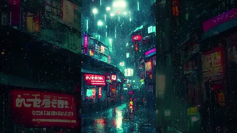 rainy street 6 #neon #night #colorful #dark #city #japan