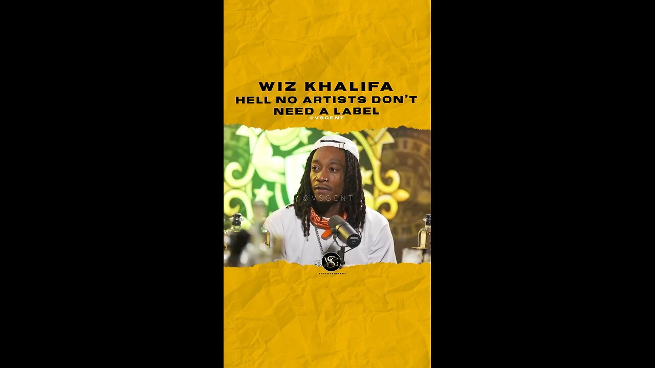 #wizkhalifa Hell no artists don’t need a label. 🎥 @Drinkchamps