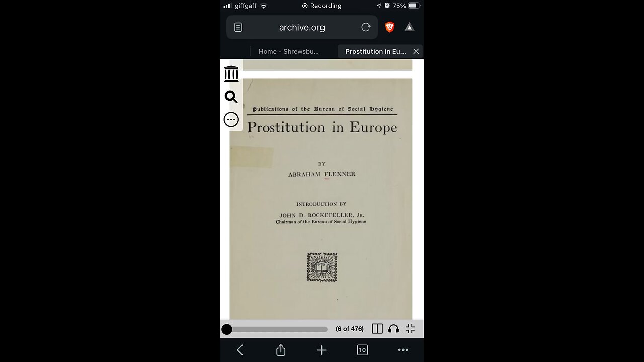 Book Abraham Flexner : Prostitution in Europe with introduction : J D Rockefeller ? 🧐