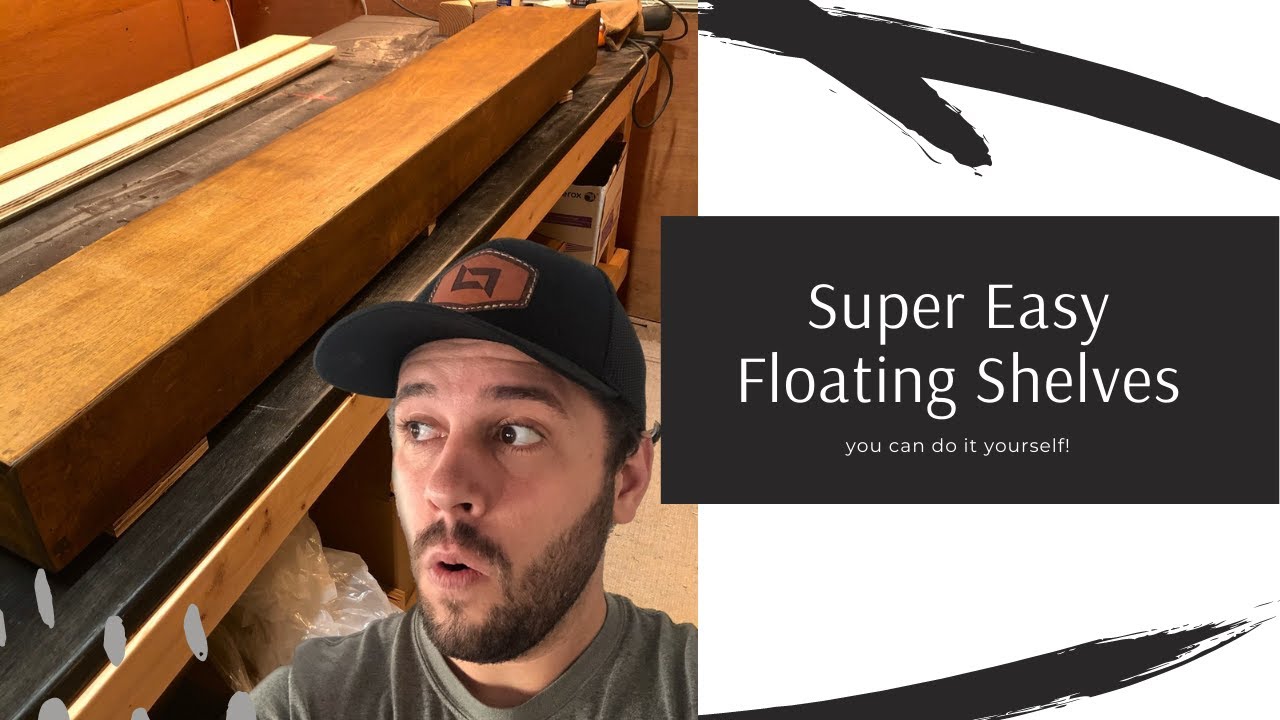 Super Easy (No edge) Floating Shelf! Part 1: Shelf build and staining || Woodworking DIY