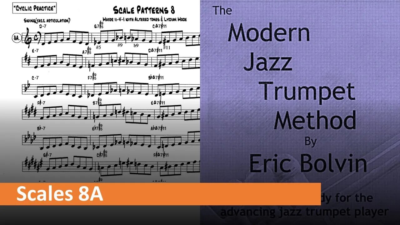 The Modern Jazz Trumpet Method - [Scale Patterns] 8A (Major II-V-I)