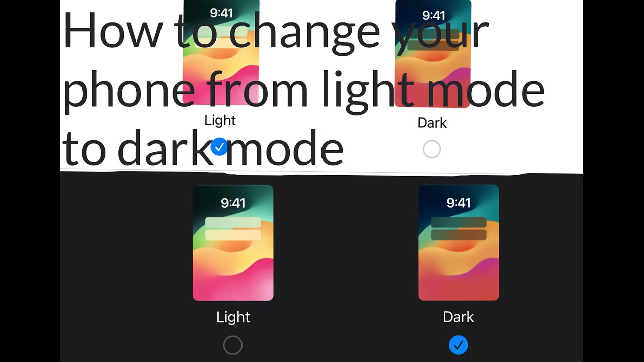 How to change your iphone from light mode to dark mode on iOS