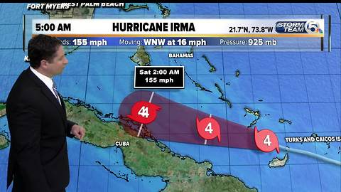 5 A.M. Update: Hurricane Irma now a Cat. 4 with 155 mph winds