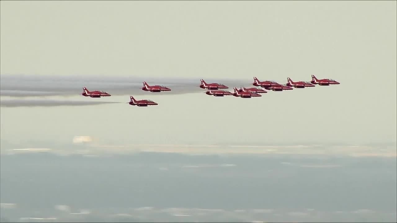 UK RAF's Red Arrows arrive in Colorado