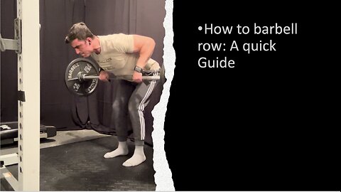 How to barbell row