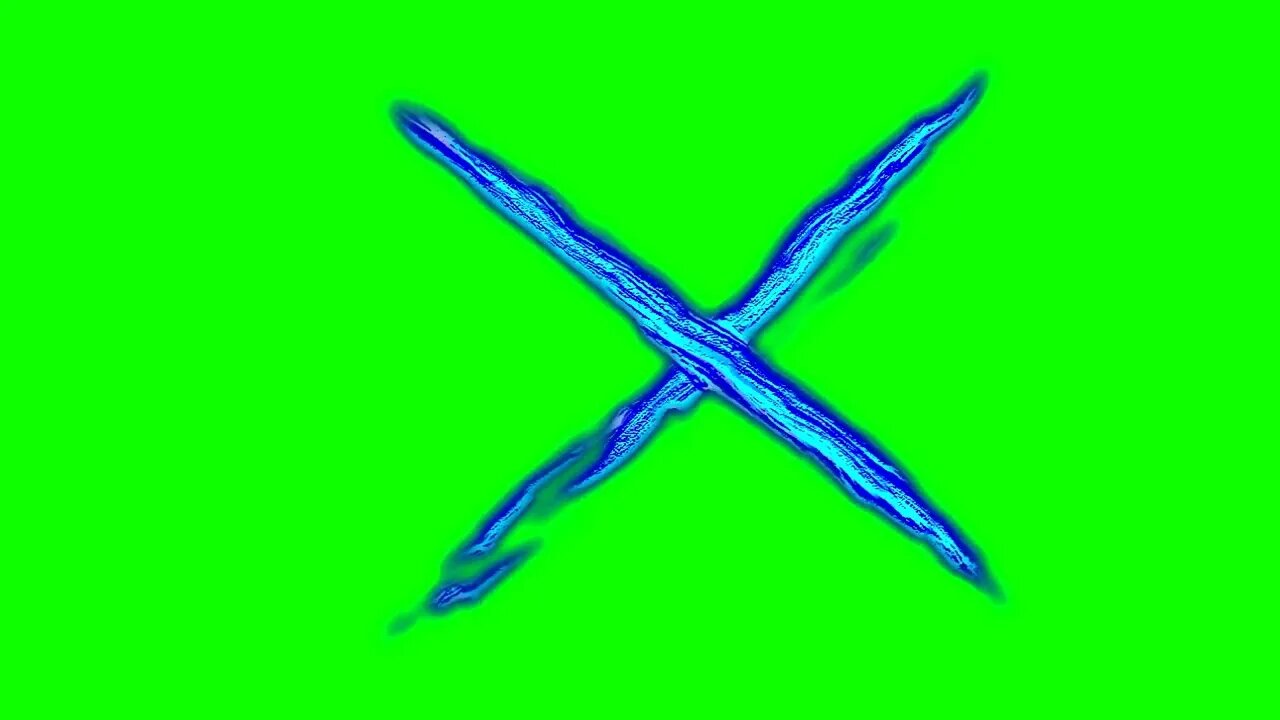 Animated Blue X Green Screen