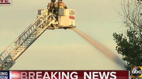 Firefighters battling flames in Gilbert