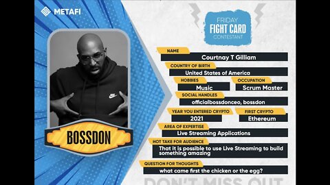 Fight Card Friday Featuring BossDon